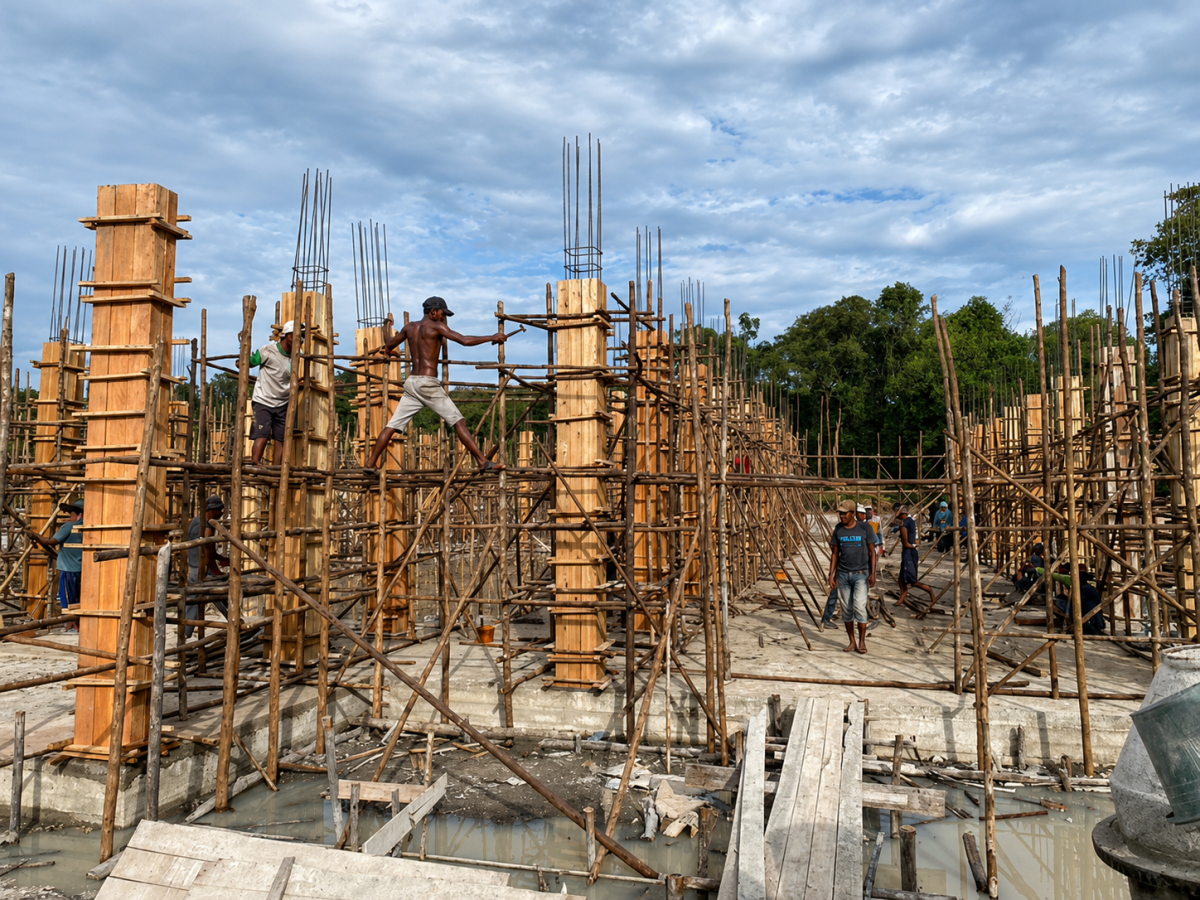 Cantiere residenza studenti a Balai Berkuak, Indonesia